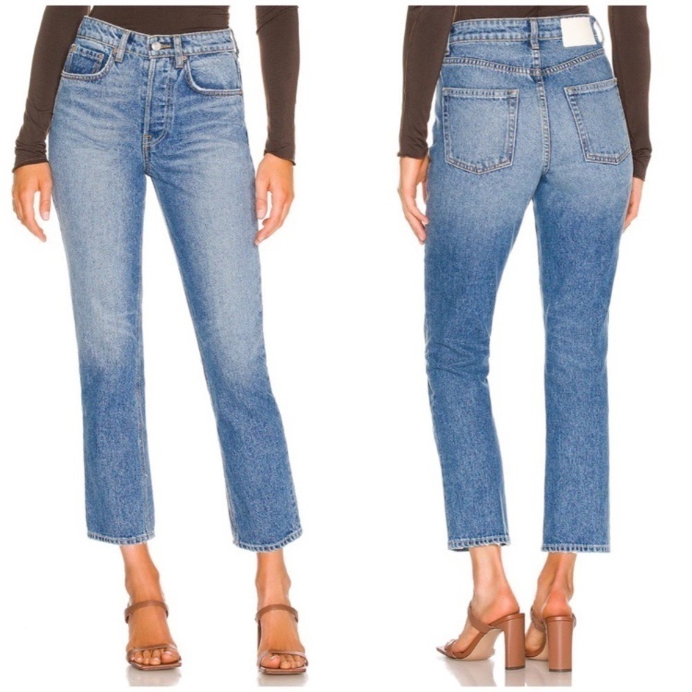 GRLFRND Karolina High Rise Straight Crop in Long Island Size 28